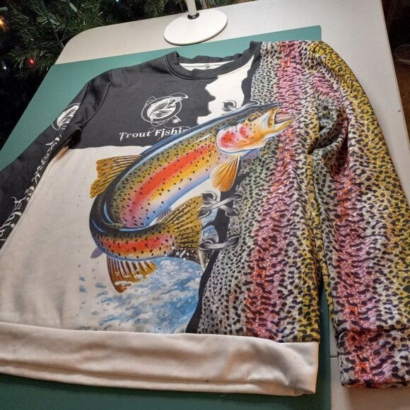 Trout Fishing Sweatshirt - Picture 2 of 6